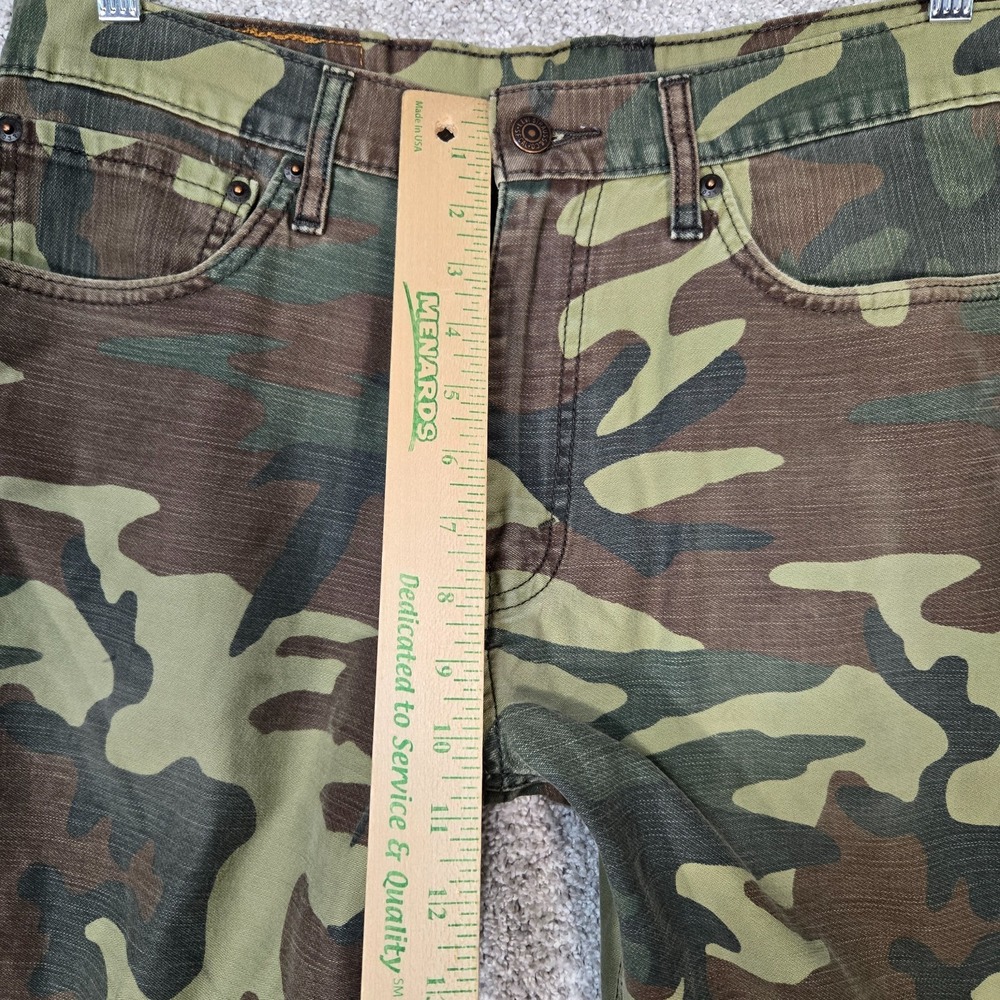 Levis 541 Jeans Mens 35x30 Green woodland Camo Athletic Tapered 5 pocket pants - Picture 6 of 11